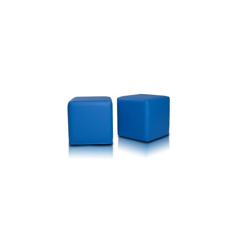 EMI kocka alakú kék műbőr babzsákfotel